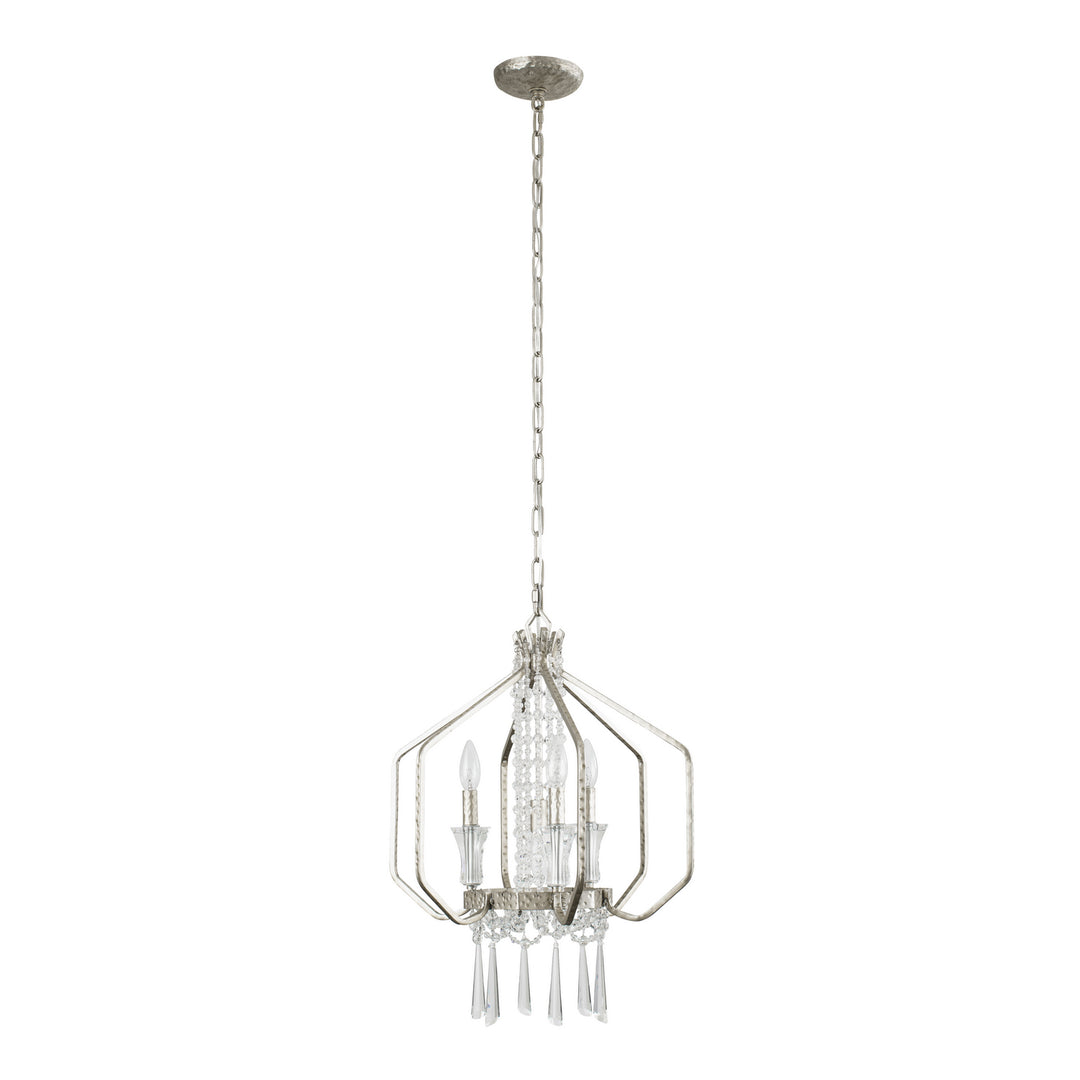 Varaluz - 270P04TR - Four Light Pendant - Barcelona - Transcend Silver