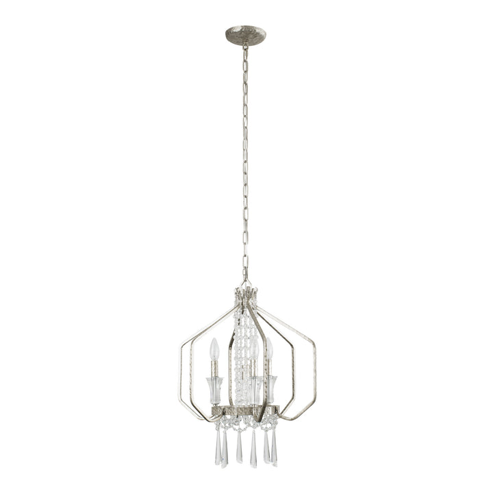 Varaluz - 270P04TR - Four Light Pendant - Barcelona - Transcend Silver