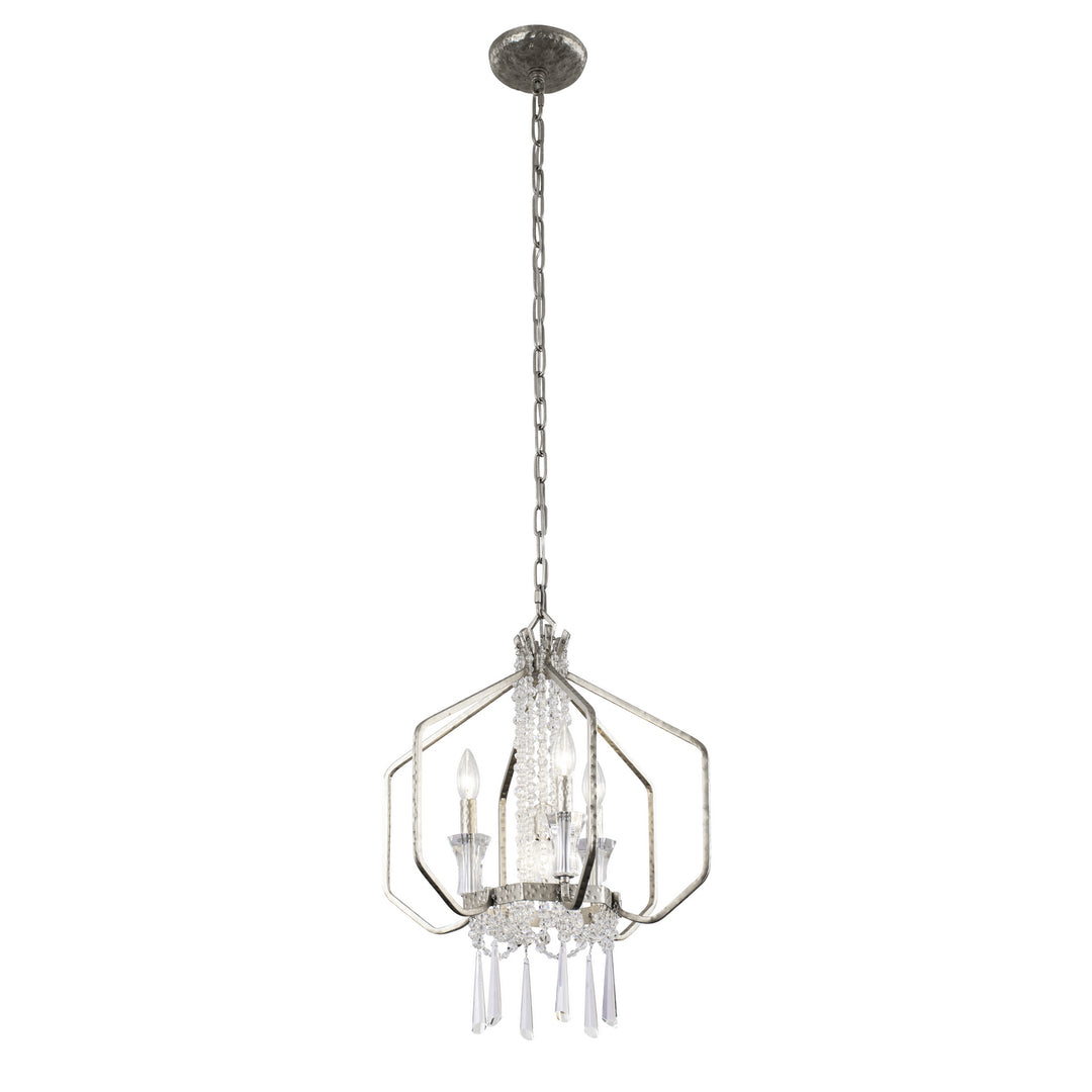 Varaluz - 270P04TR - Four Light Pendant - Barcelona - Transcend Silver