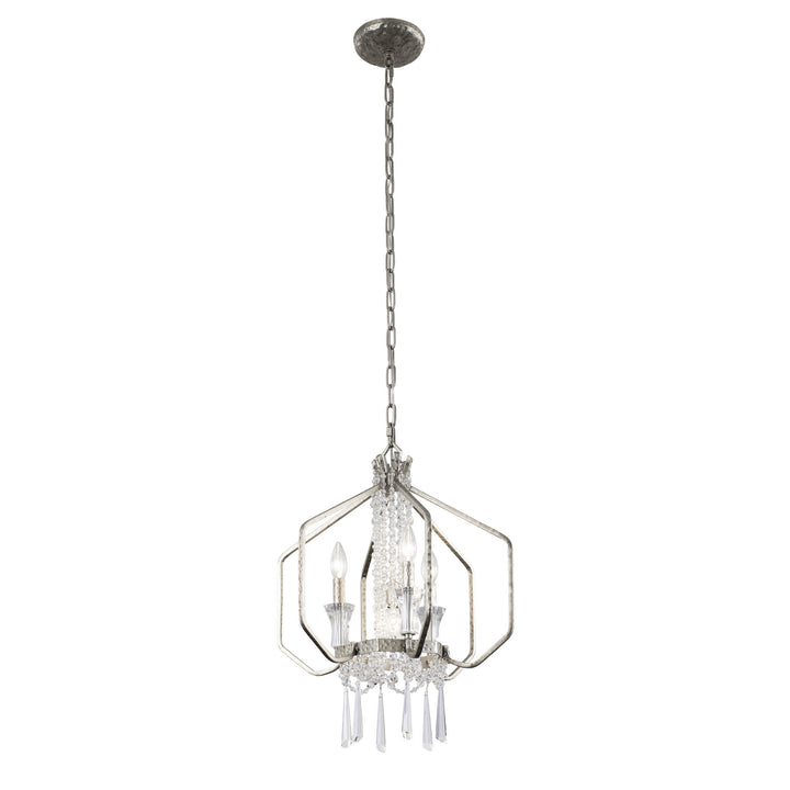 Varaluz - 270P04TR - Four Light Pendant - Barcelona - Transcend Silver