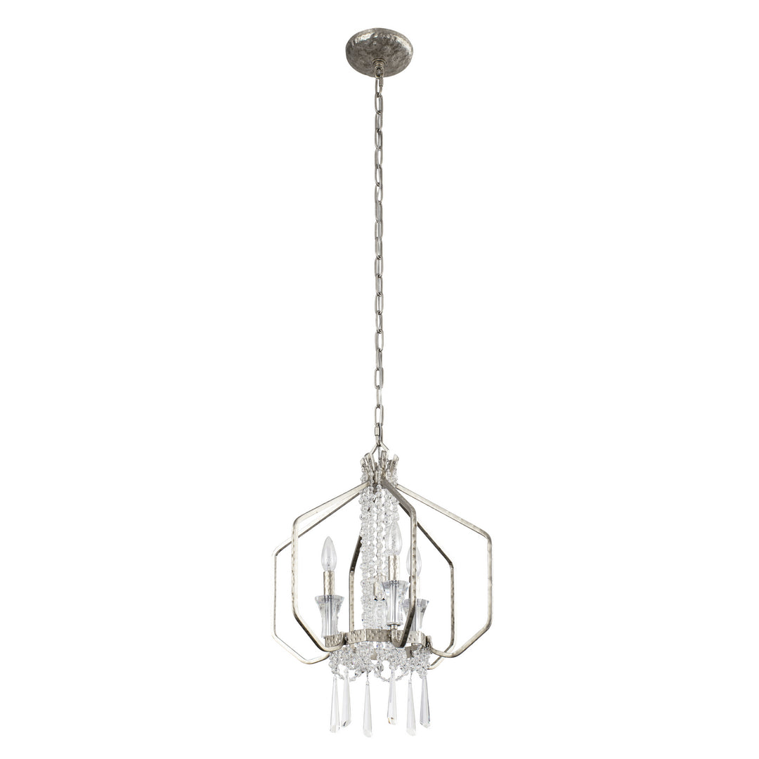 Varaluz - 270P04TR - Four Light Pendant - Barcelona - Transcend Silver