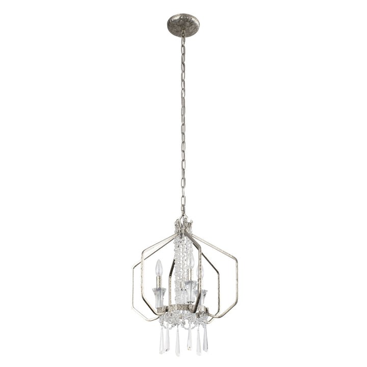 Varaluz - 270P04TR - Four Light Pendant - Barcelona - Transcend Silver