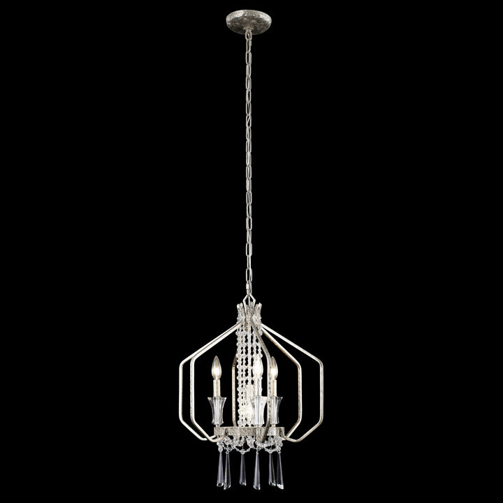 Varaluz - 270P04TR - Four Light Pendant - Barcelona - Transcend Silver
