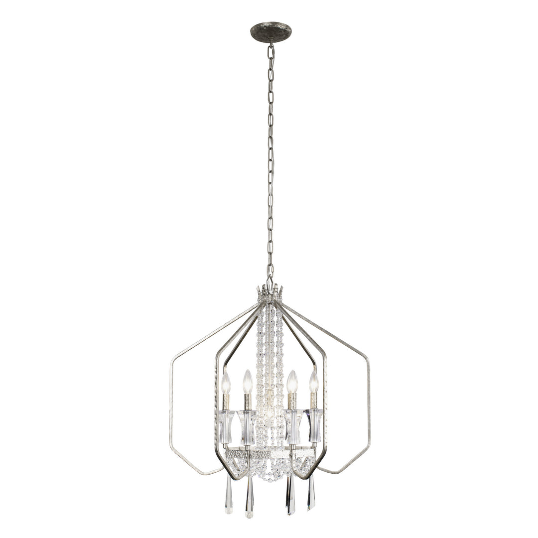 Varaluz - 270P07TR - Seven Light Pendant - Barcelona - Transcend Silver