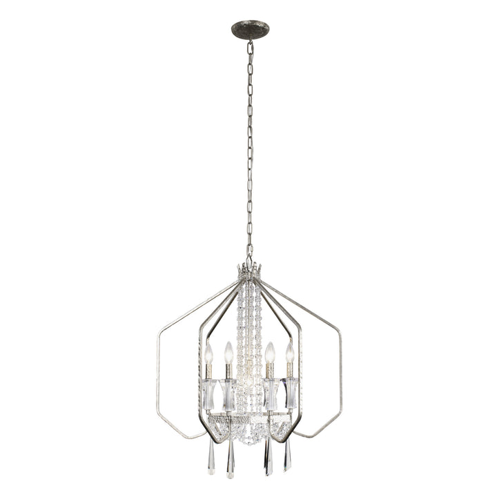 Varaluz - 270P07TR - Seven Light Pendant - Barcelona - Transcend Silver