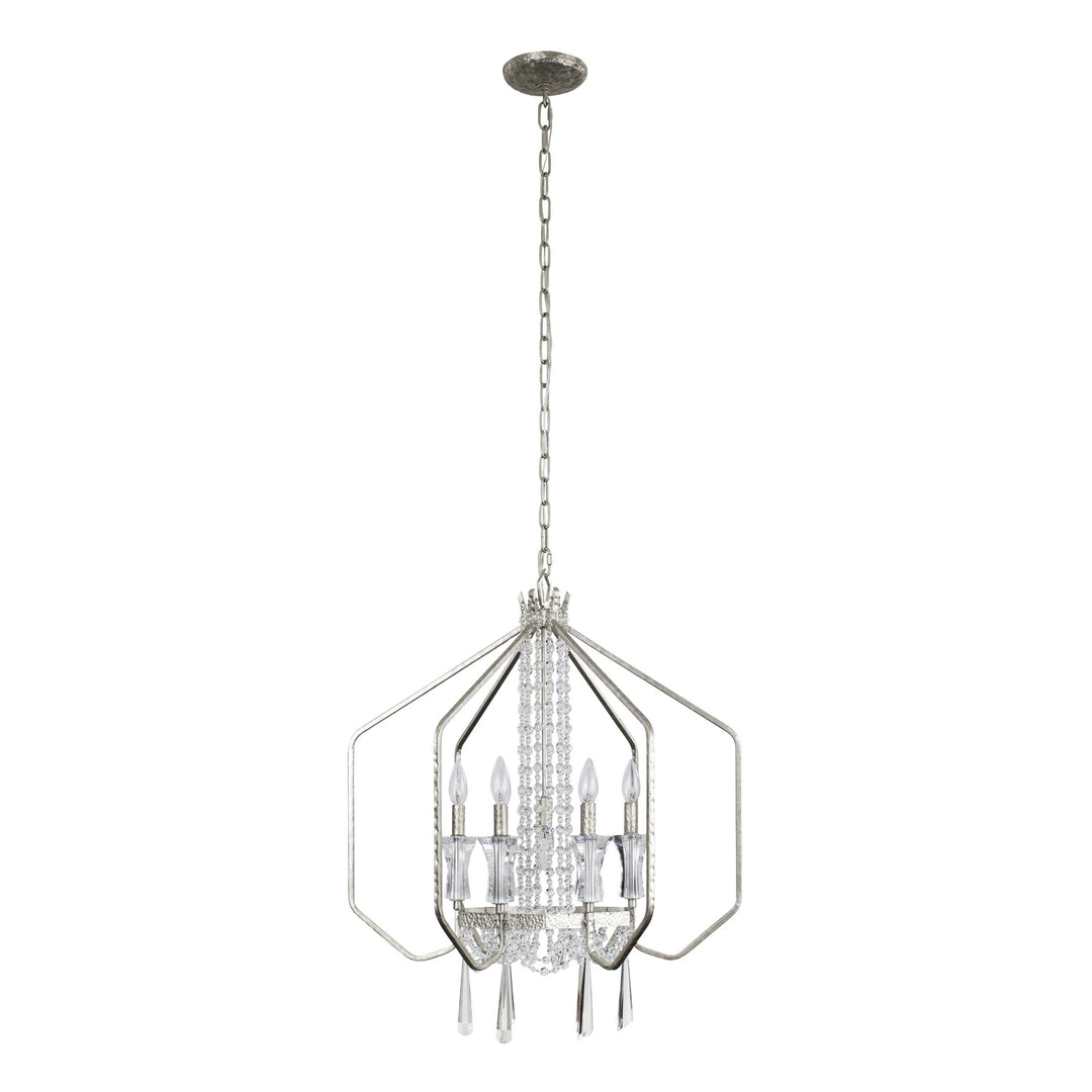 Varaluz - 270P07TR - Seven Light Pendant - Barcelona - Transcend Silver