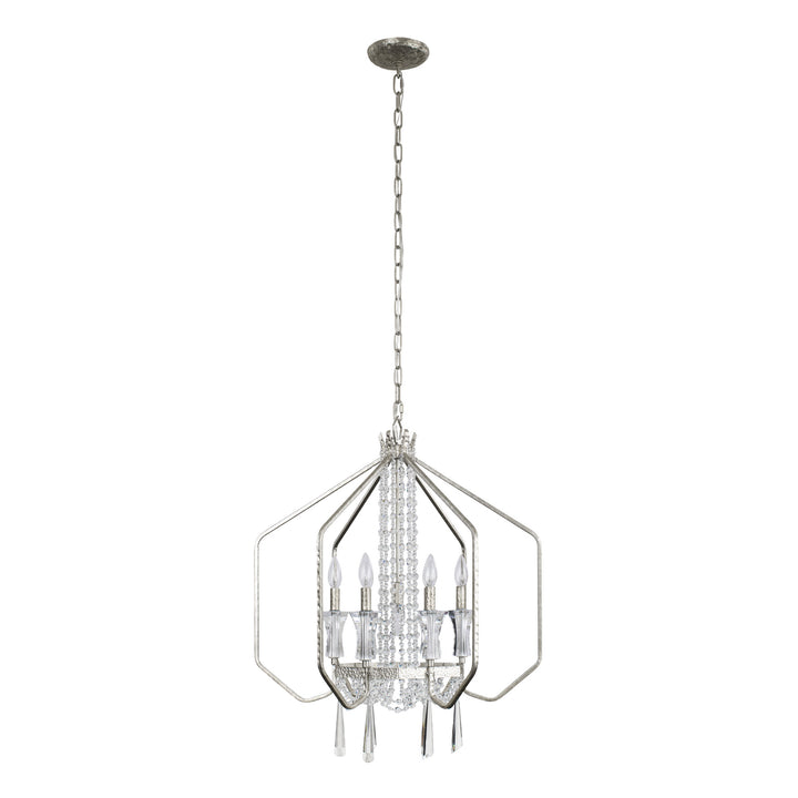 Varaluz - 270P07TR - Seven Light Pendant - Barcelona - Transcend Silver