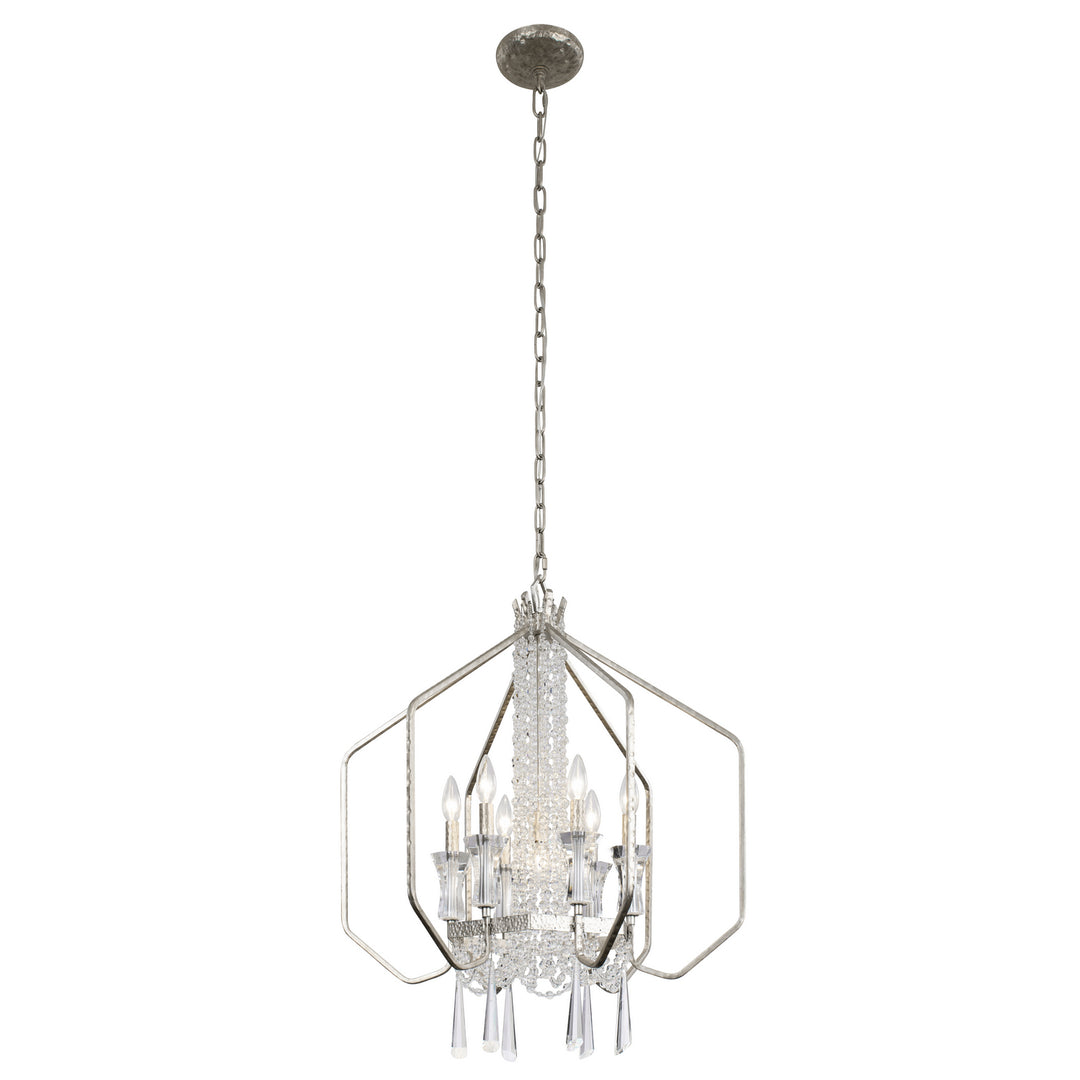 Varaluz - 270P07TR - Seven Light Pendant - Barcelona - Transcend Silver