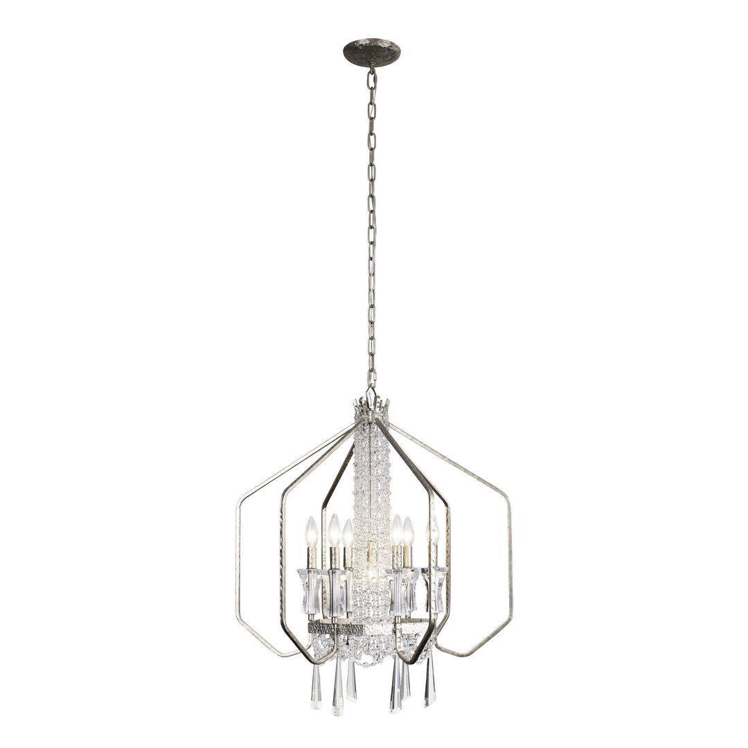 Varaluz - 270P07TR - Seven Light Pendant - Barcelona - Transcend Silver