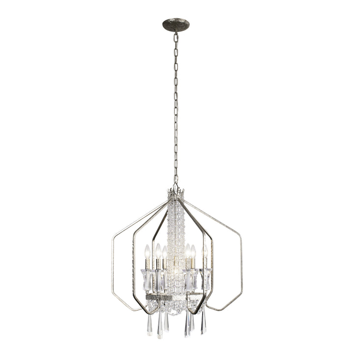 Varaluz - 270P07TR - Seven Light Pendant - Barcelona - Transcend Silver