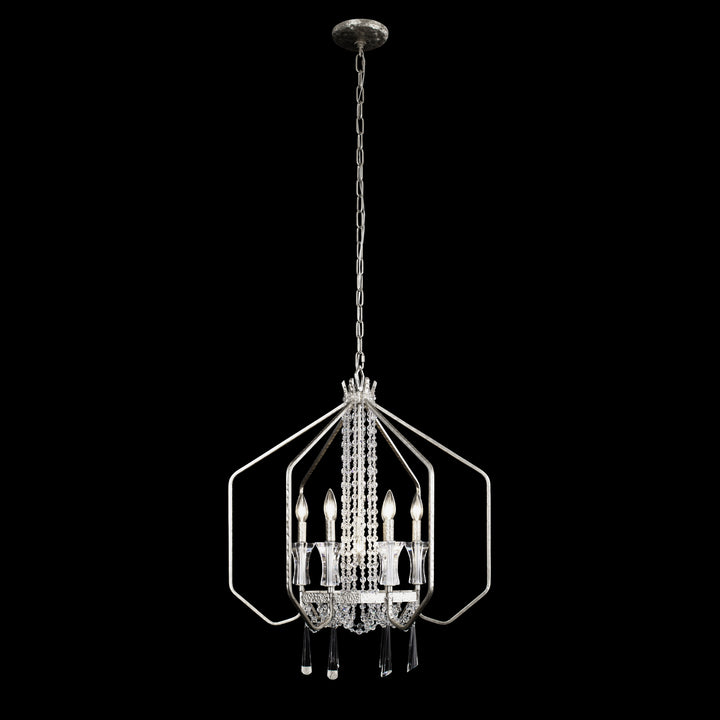 Varaluz - 270P07TR - Seven Light Pendant - Barcelona - Transcend Silver