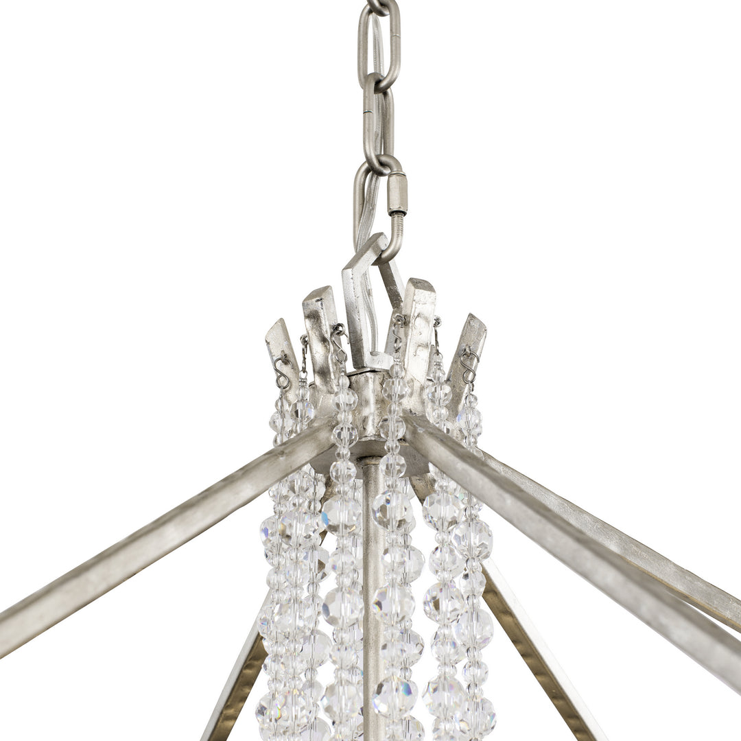 Varaluz - 270P07TR - Seven Light Pendant - Barcelona - Transcend Silver