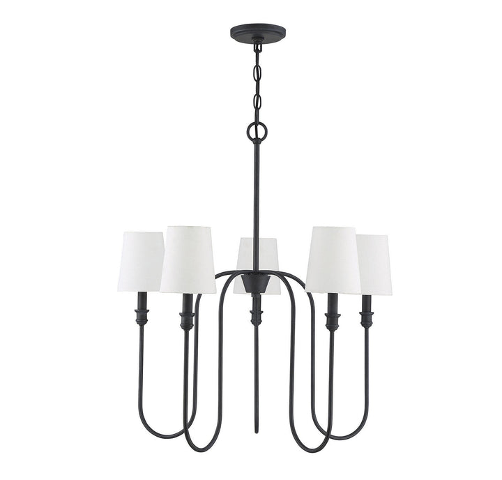 Meridian - M10077AI - Five Light Chandelier - Mchan - Aged Iron