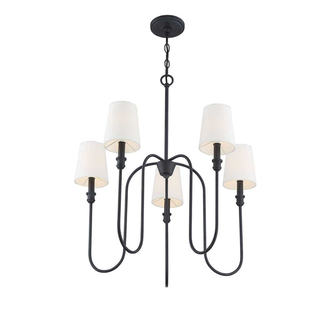 Meridian - M10077AI - Five Light Chandelier - Mchan - Aged Iron