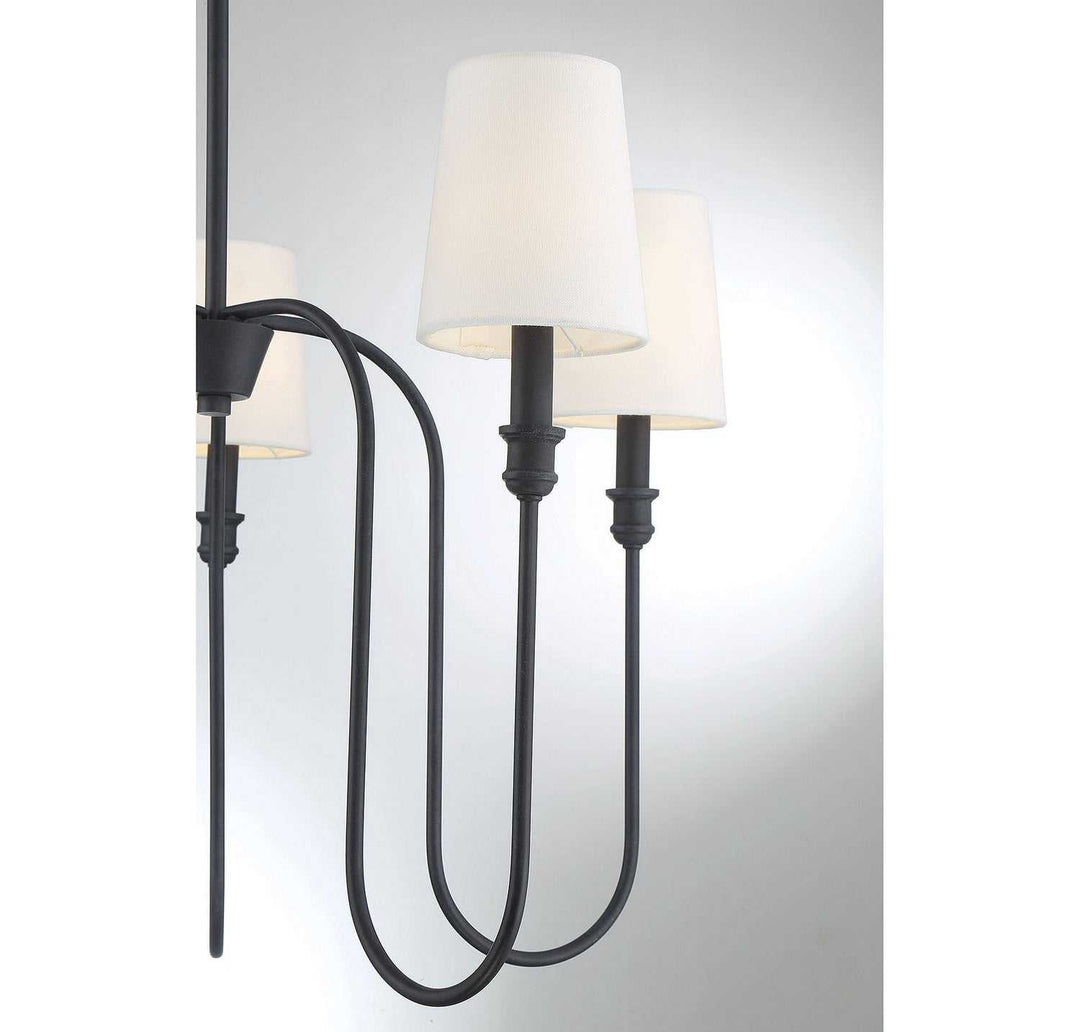 Meridian - M10077AI - Five Light Chandelier - Mchan - Aged Iron