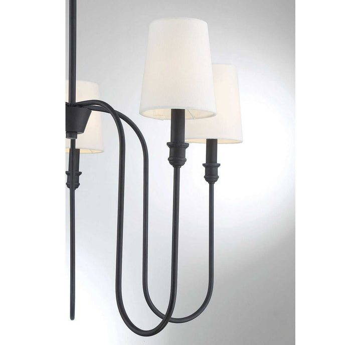 Meridian - M10077AI - Five Light Chandelier - Mchan - Aged Iron