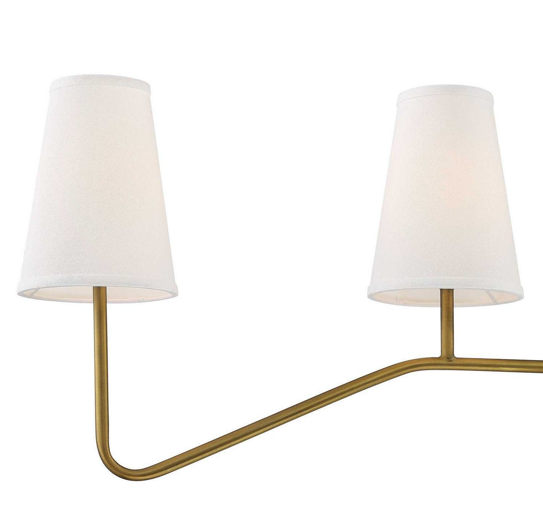 Meridian - M10078NB - Four Light Chandelier - Mchan - Natural Brass