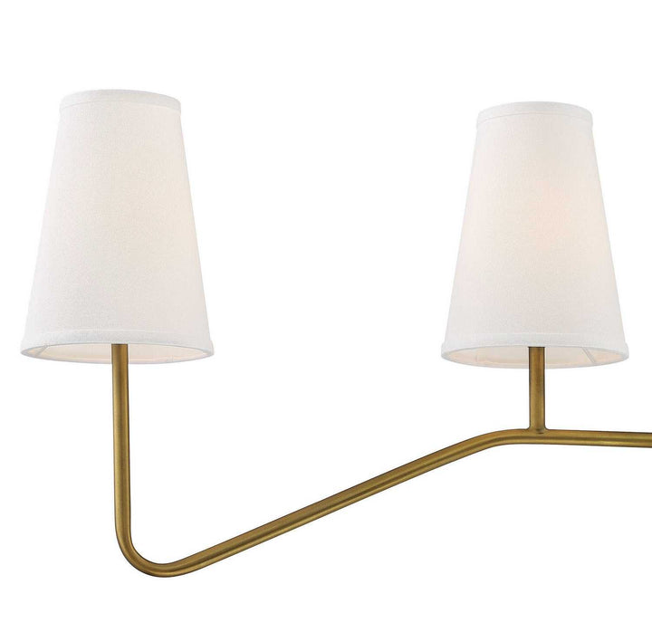 Meridian - M10078NB - Four Light Chandelier - Mchan - Natural Brass