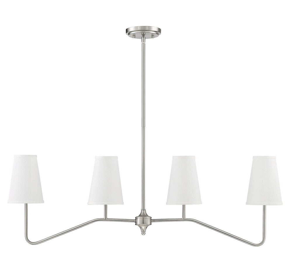 Meridian - M10078BN - Four Light Chandelier - Mchan - Brushed Nickel