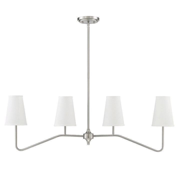 Meridian - M10078BN - Four Light Chandelier - Mchan - Brushed Nickel