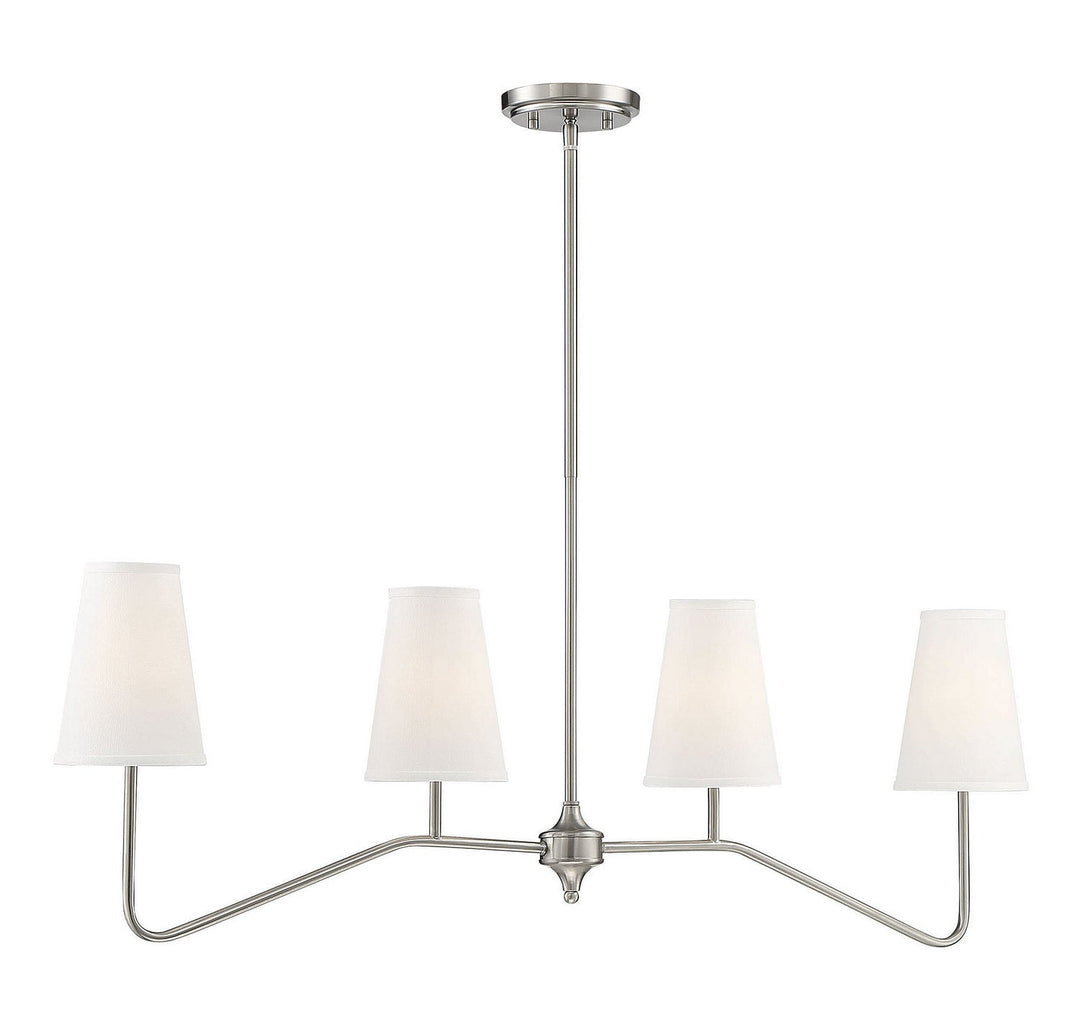 Meridian - M10078BN - Four Light Chandelier - Mchan - Brushed Nickel