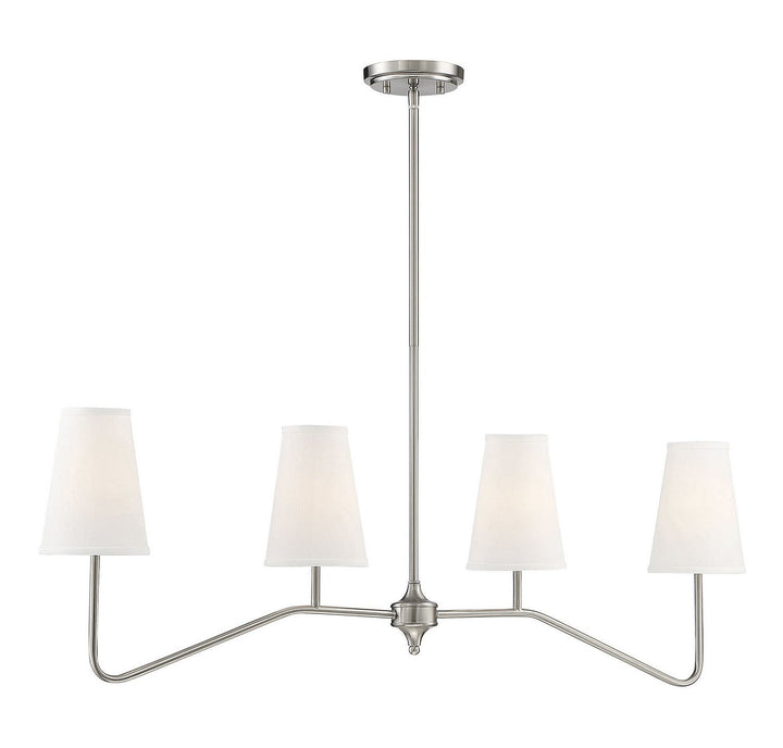 Meridian - M10078BN - Four Light Chandelier - Mchan - Brushed Nickel