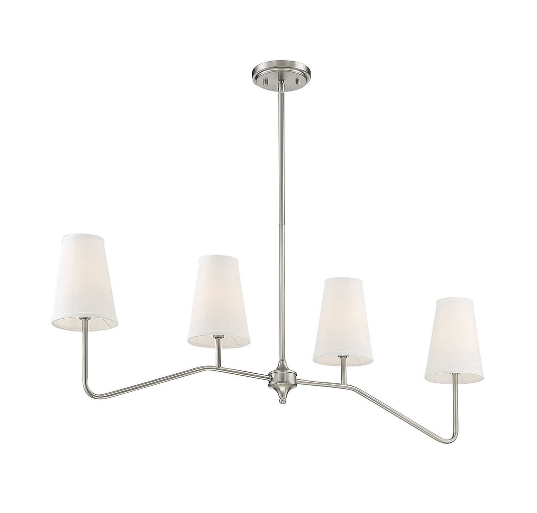 Meridian - M10078BN - Four Light Chandelier - Mchan - Brushed Nickel