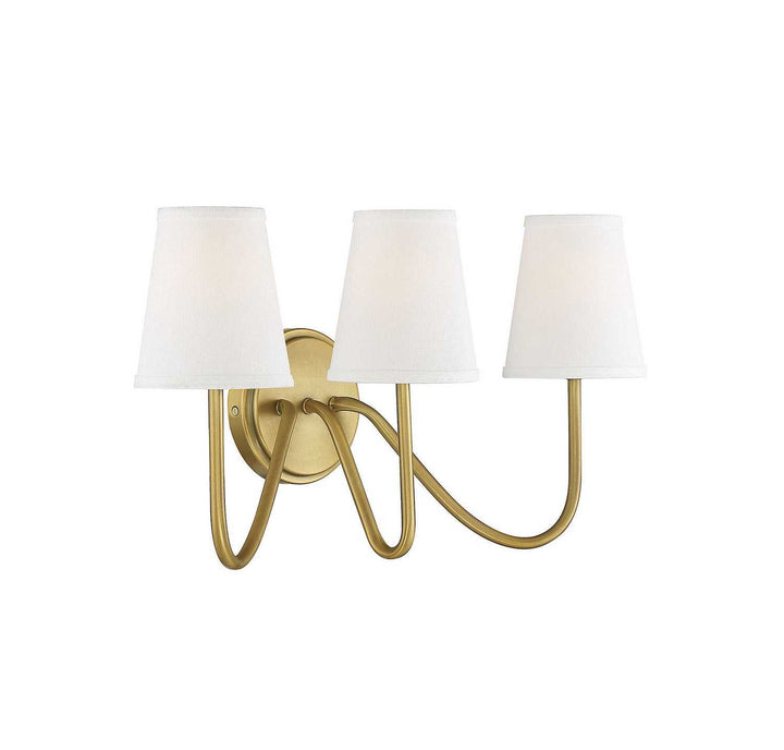 Meridian - M90056NB - Three Light Wall Sconce - Mscon - Natural Brass
