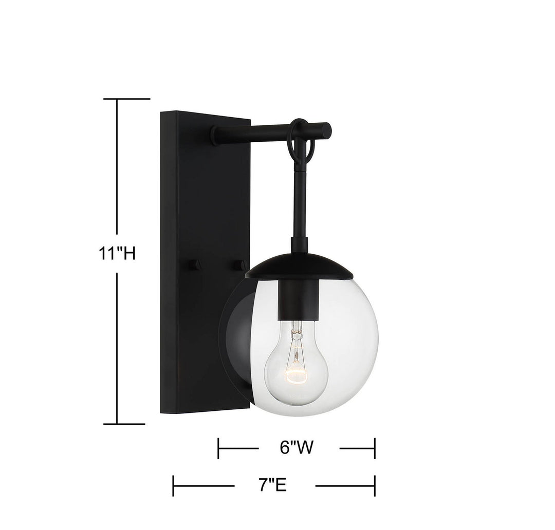 Meridian - M50029BK - One Light Outdoor Wall Sconce - Moutd - Matte Black