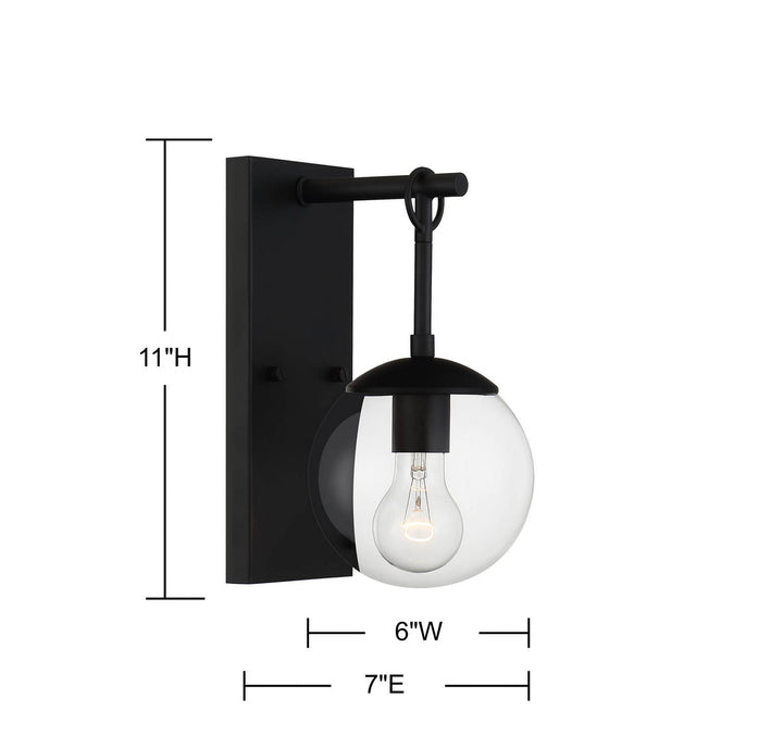 Meridian - M50029BK - One Light Outdoor Wall Sconce - Moutd - Matte Black