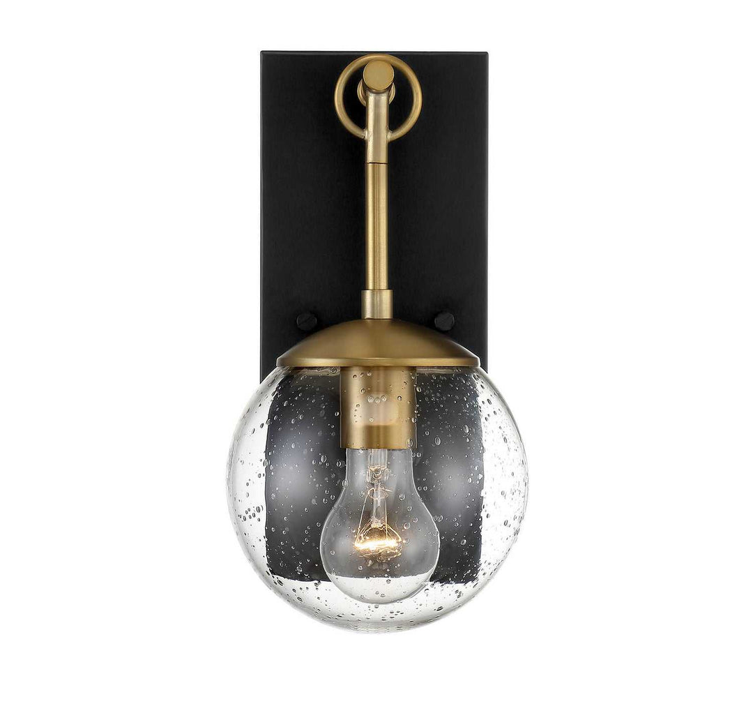 Meridian - M50029ORBNB - One Light Outdoor Wall Sconce - Moutd - Oil Rubbed Bronze with Natural Brass