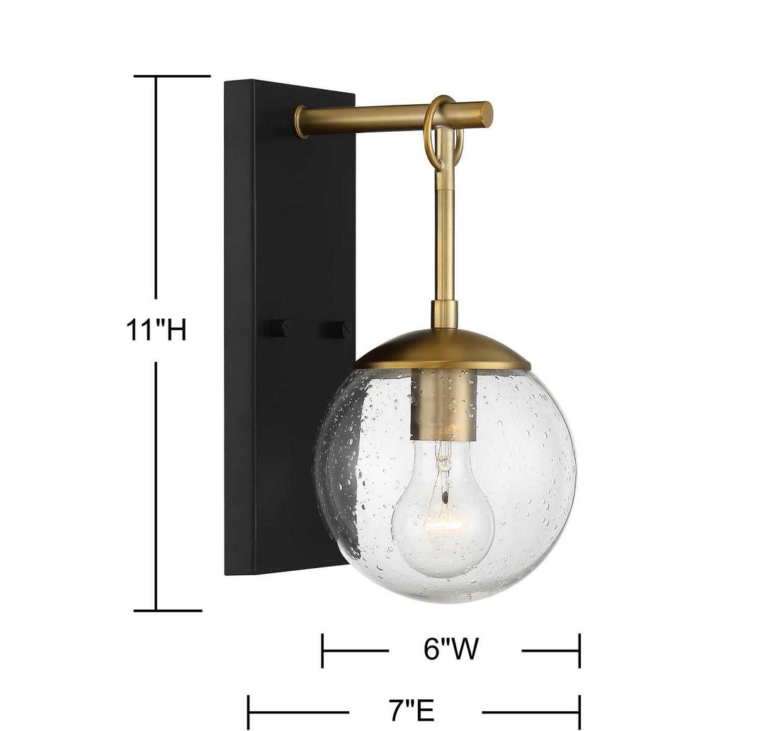 Meridian - M50029ORBNB - One Light Outdoor Wall Sconce - Moutd - Oil Rubbed Bronze with Natural Brass