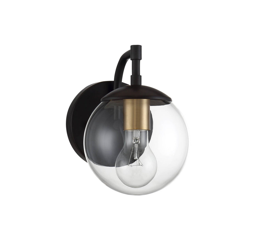 Meridian - M50033ORBNB - One Light Outdoor Wall Sconce - Moutd - Oil Rubbed Bronze with Natural Brass