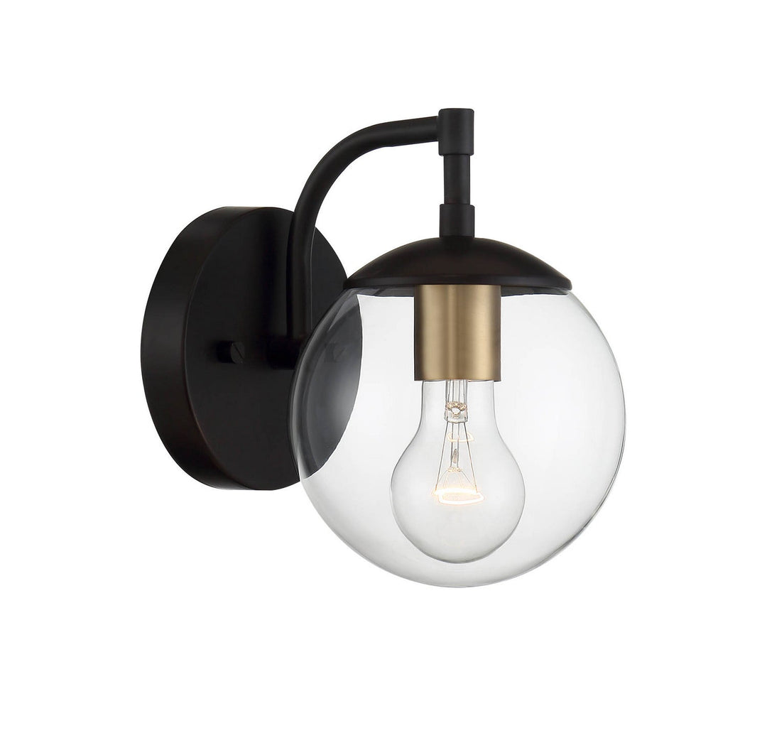 Meridian - M50033ORBNB - One Light Outdoor Wall Sconce - Moutd - Oil Rubbed Bronze with Natural Brass