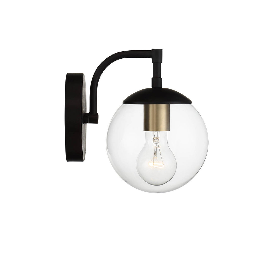 Meridian - M50033ORBNB - One Light Outdoor Wall Sconce - Moutd - Oil Rubbed Bronze with Natural Brass
