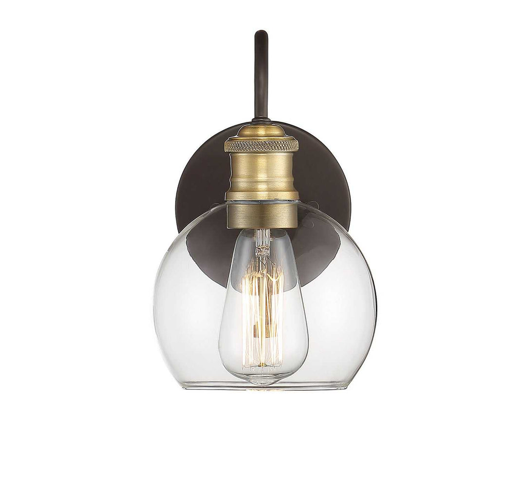 Meridian - M50040ORBNB - One Light Outdoor Wall Sconce - Moutd - Oil Rubbed Bronze with Natural Brass