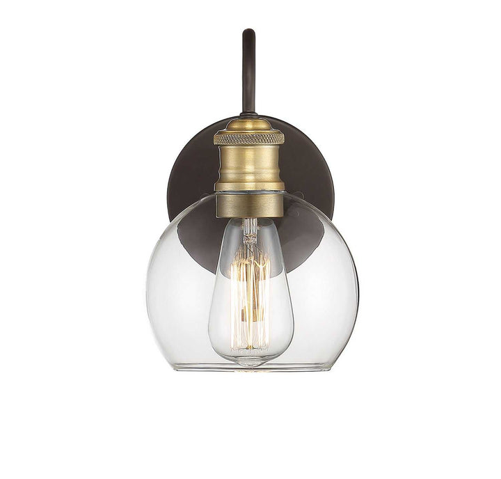 Meridian - M50040ORBNB - One Light Outdoor Wall Sconce - Moutd - Oil Rubbed Bronze with Natural Brass