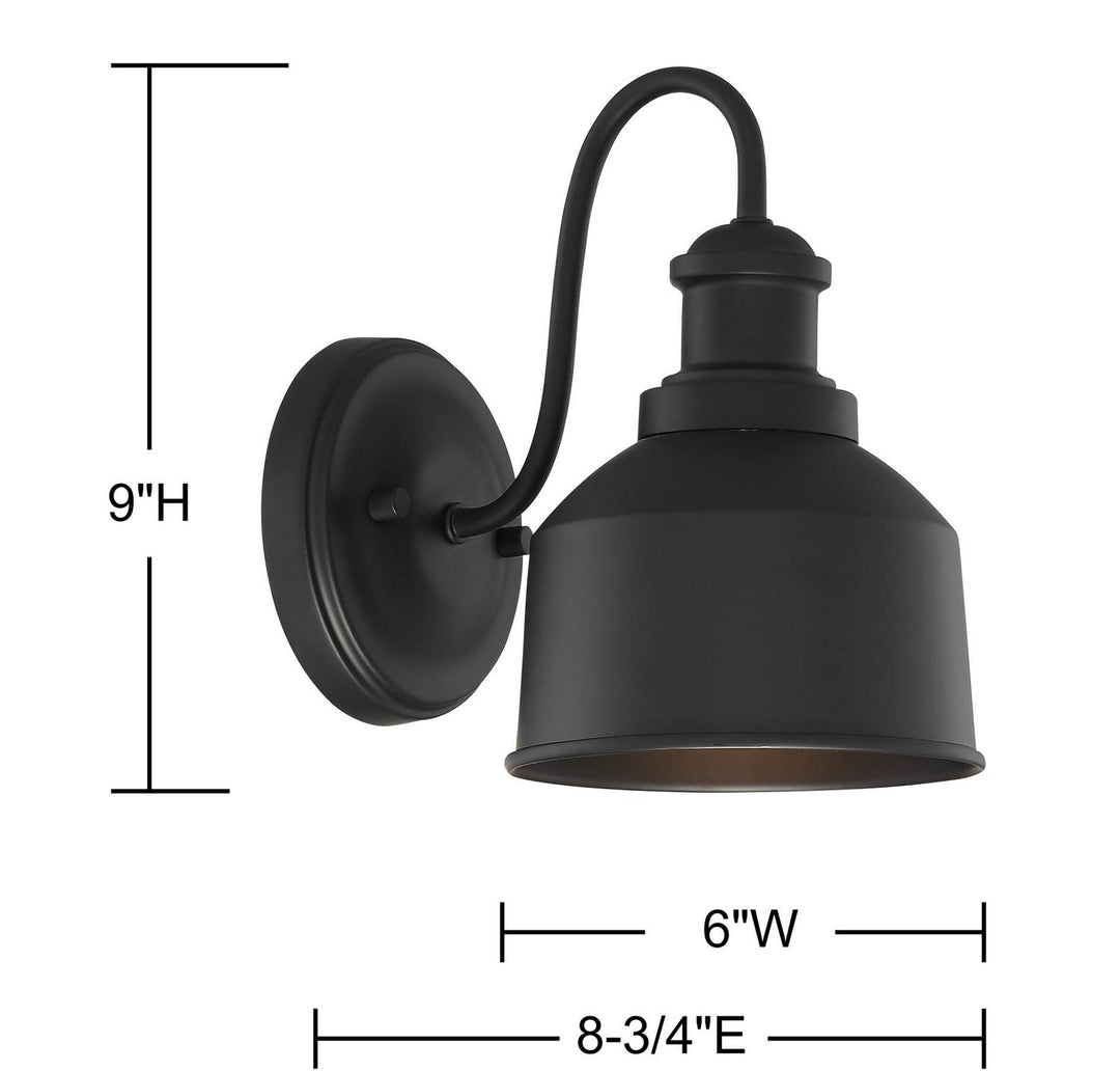 Meridian - M50046BK - One Light Outdoor Wall Sconce - Moutd - Matte Black