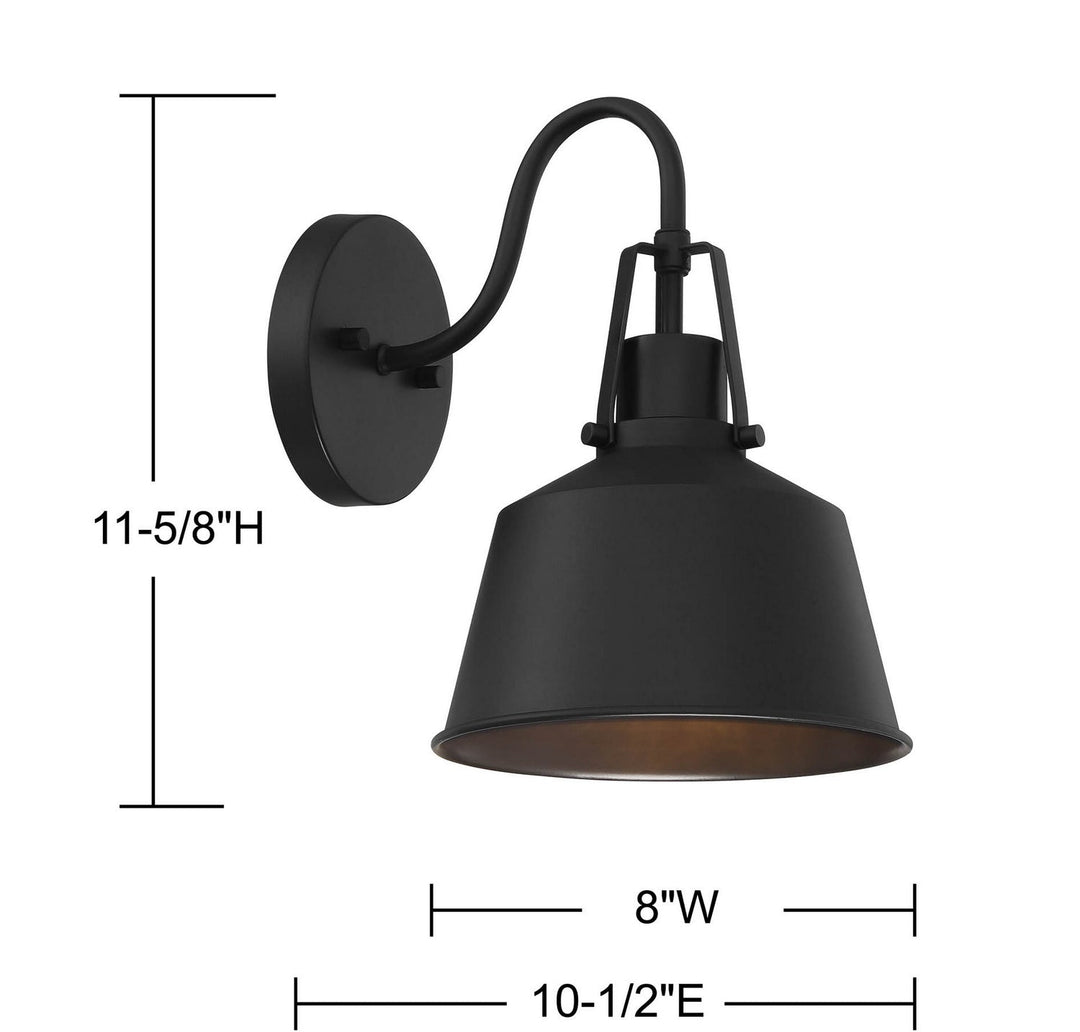 Meridian - M50049BK - One Light Outdoor Wall Sconce - Moutd - Matte Black