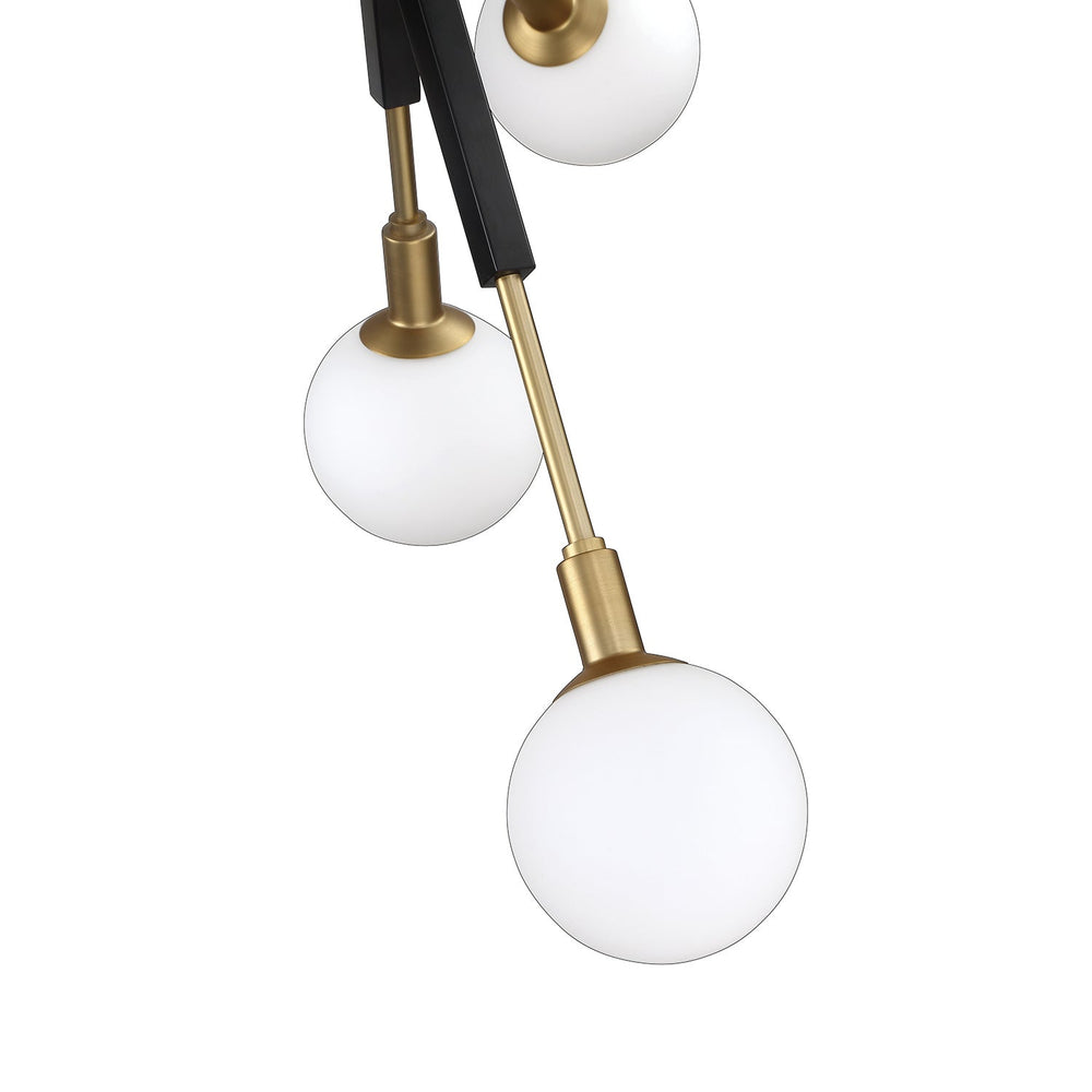 Ambience Four Light Pendant in Black & Brass Kendal Canada