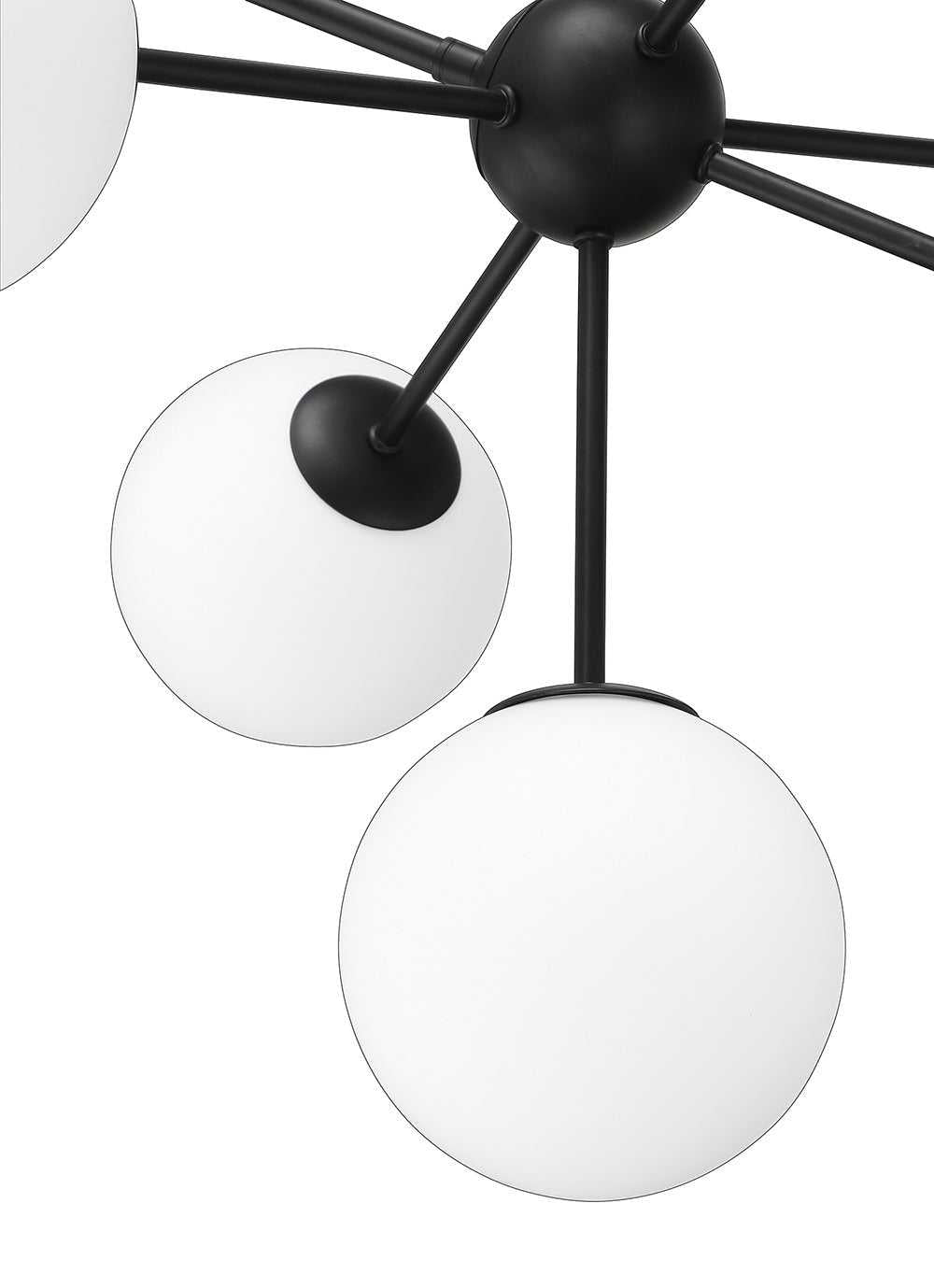 Phoenix 12 Light Pendant in Black Kendal Canada