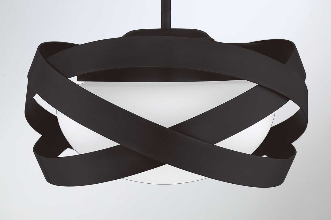 Saturn One Light Pendant in Black Kendal Canada