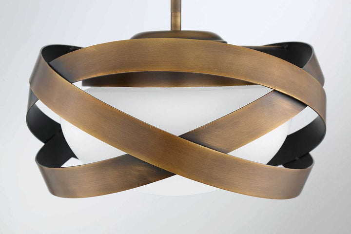 Saturn One Light Pendant in Brass Kendal Canada