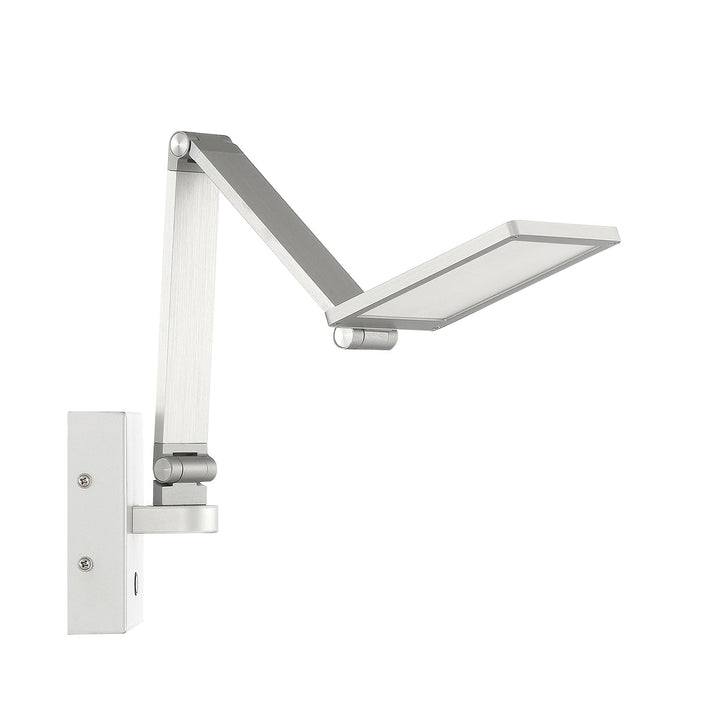 Flip LED Swing Arm Wall Lamp in Aluminum Kendal Canada
