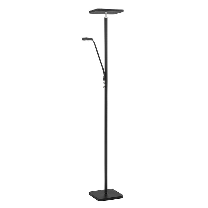 Ella LED Torchiere in Black & Satin Nickel Kendal Canada