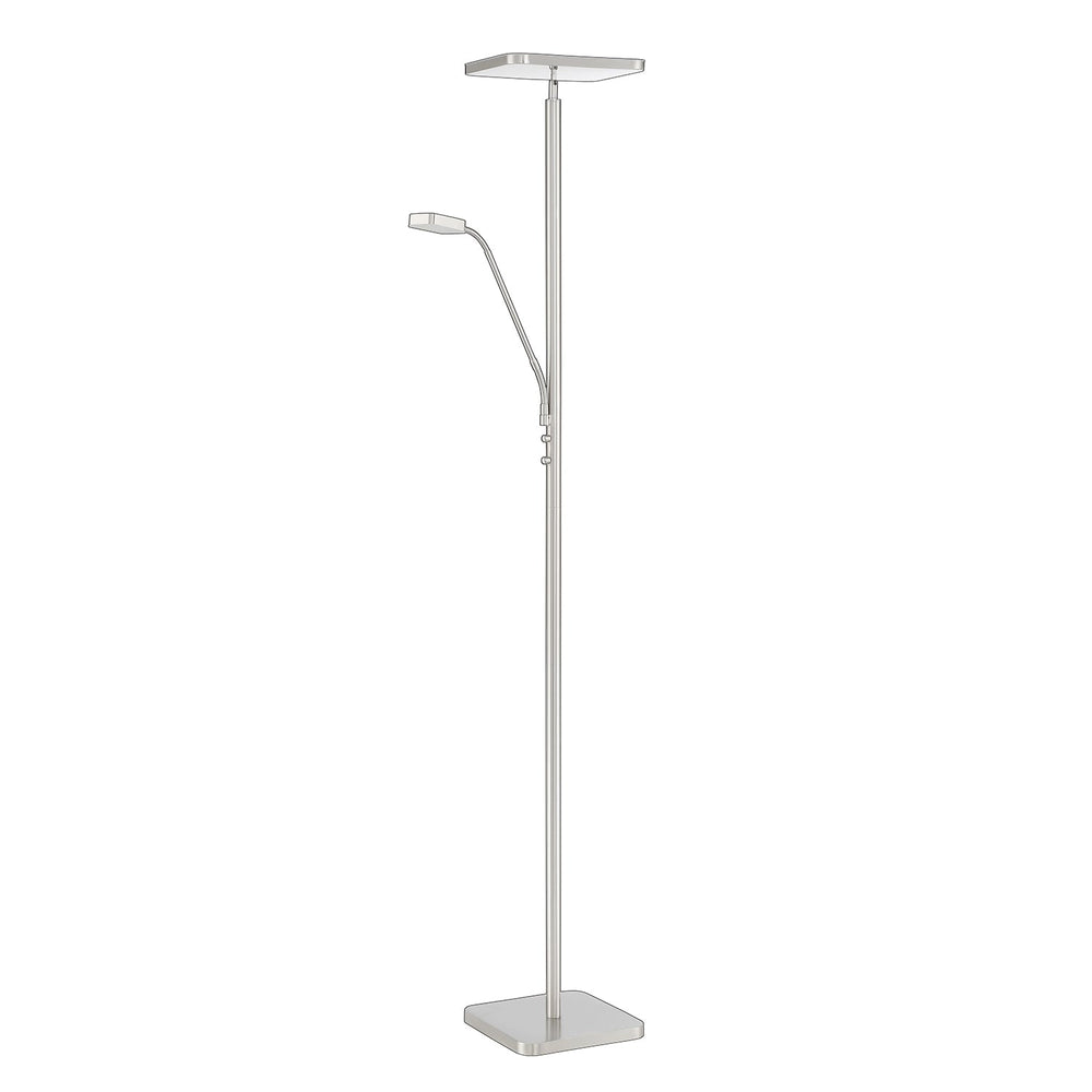 Ella LED Torchiere in Satin Nickel Kendal Canada
