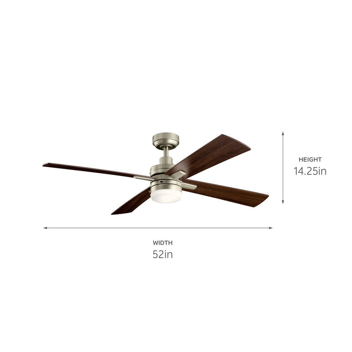 Kichler Canada - 330140NI - 52"Ceiling Fan - Lija - Brushed Nickel