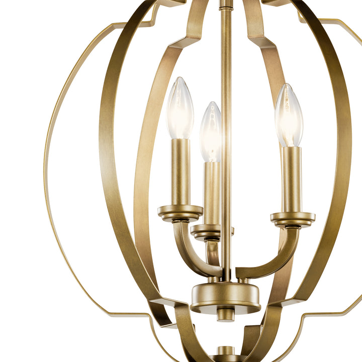 Kichler Canada - 42140NBR - Three Light Pendant - Voleta - Natural Brass