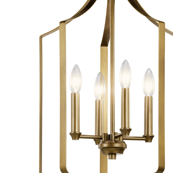 Kichler Canada - 42496NBR - Four Light Mini Chandelier - Morrigan - Natural Brass