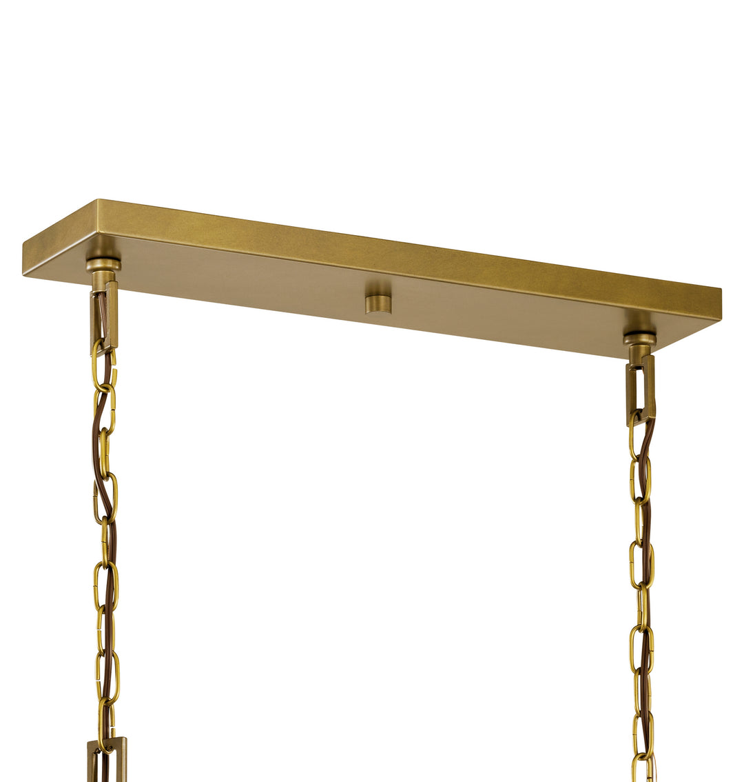 Kichler Canada - 42497NBR - Eight Light Linear Chandelier - Morrigan - Natural Brass